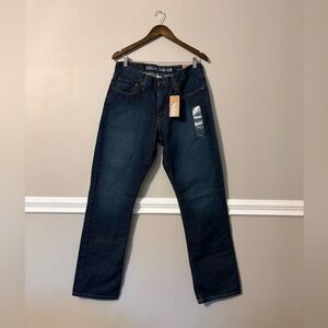 Eddie Bauer Men's Dark Blue Straight Jeans